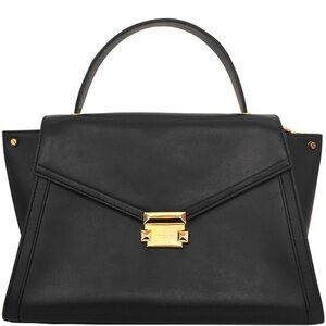 Coach Large Whitney Satchel Black with Gold Hardware
